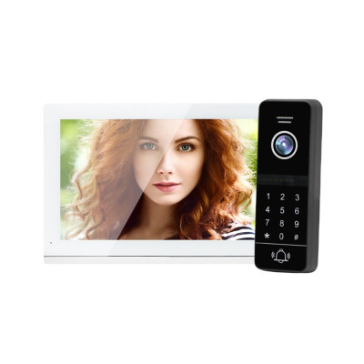 Комплект Wi-Fi відеодомофонa 7" ABLE 730 FHD-White з підтримкою Tuya Smart + ABLE Uno IС Key FHD