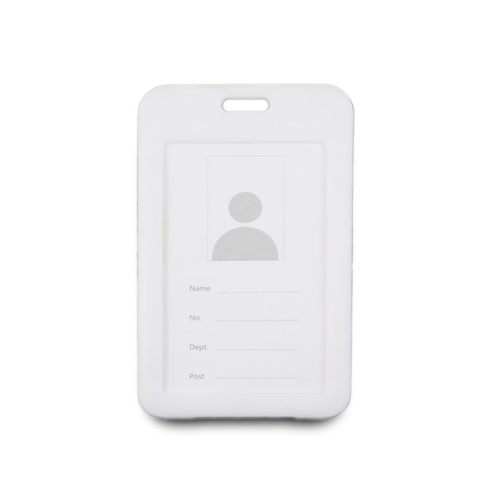 Бейдж на шнурку, вертикальний, колір білий – ATIS, 111 x 69 x 5 мм Бейдж на шнурку, вертикальний, колір білий – ATIS, 111 x 69 x 5 мм