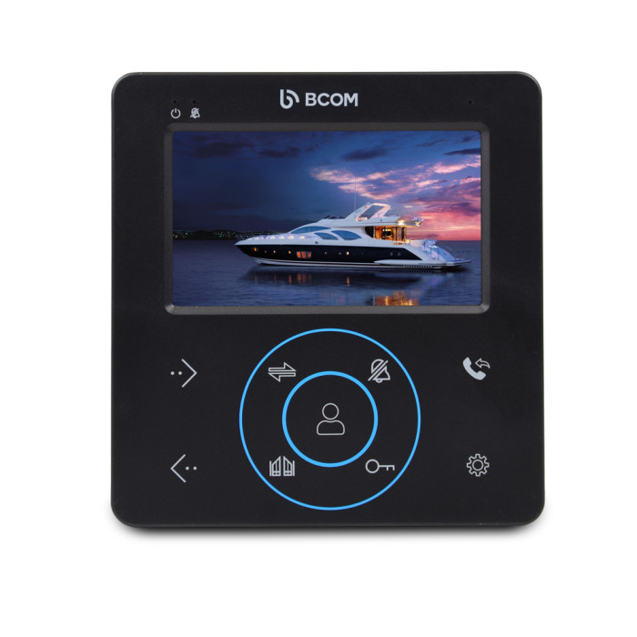 Комплект відеодомофона BCOM BD-480 Black Kit: відеодомофон 4