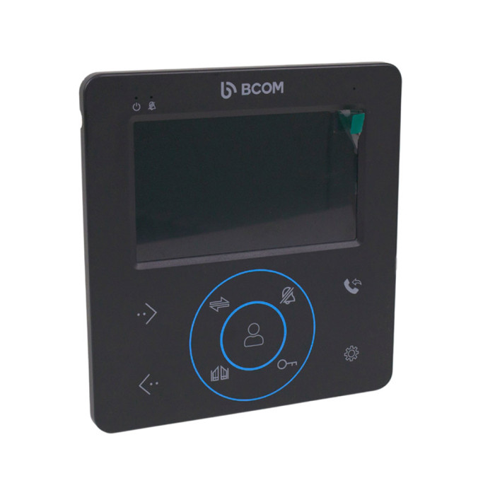 Комплект відеодомофона BCOM BD-480 Black Kit: відеодомофон 4