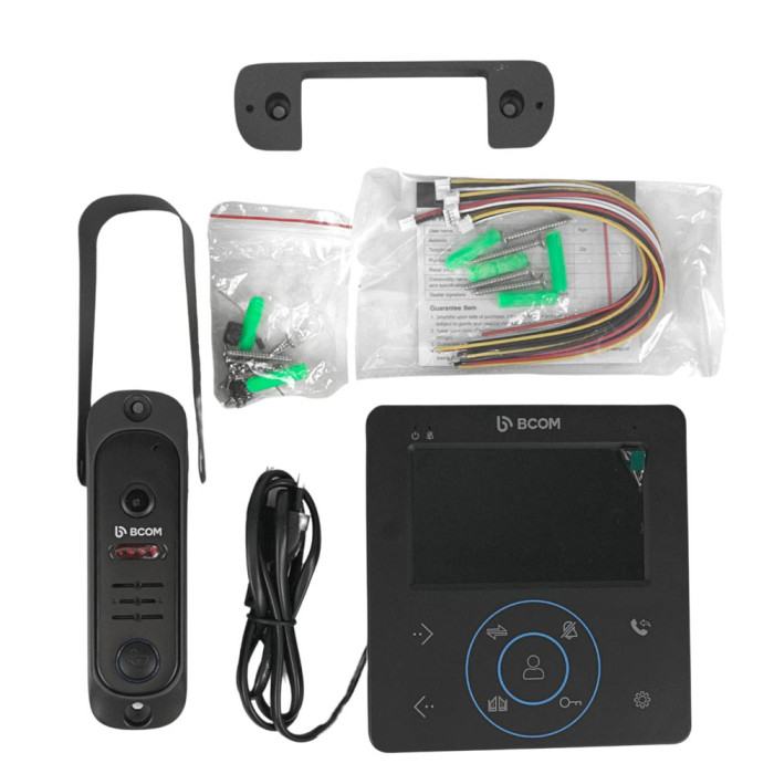 Комплект відеодомофона BCOM BD-480 Black Kit: відеодомофон 4