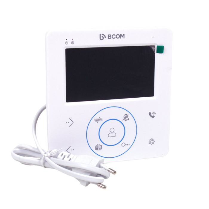 Комплект відеодомофона BCOM BD-480 White Kit: відеодомофон 4