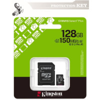Карта пам`яті Kingston Canvas Select Plus Micro SDXC 128GB (150MB/s) Class 10 +SD-адаптер
