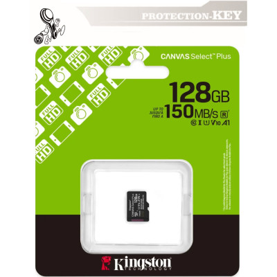 Карта пам`яті Kingston Canvas Select Plus Micro SDXC 128GB (150MB/s) Class 10