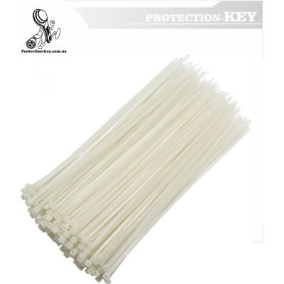 Ремінці затяжні (стяжки) 200*3 (100шт.) білі