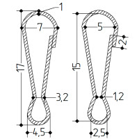 Карабін завідний 17 мм Карабін завідний 17 мм
