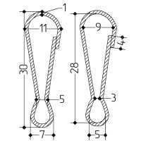 Карабін завідний 30 мм