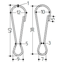 Карабін завідний 40 мм