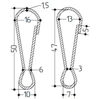 Карабін завідний 50 мм Карабін завідний 50 мм