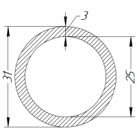 Кільцe металевe суцільне Ø 25 x 3.0 мм