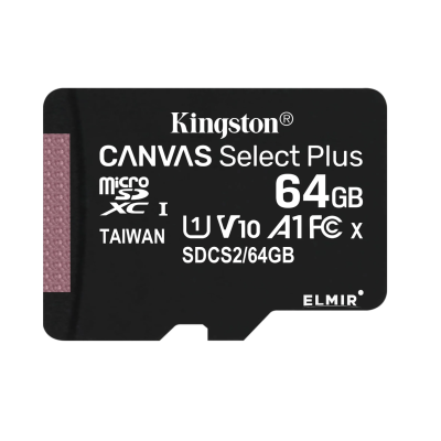Карта пам`яті Kingston Canvas Select Plus  MicroSDHC 64GB Class 10