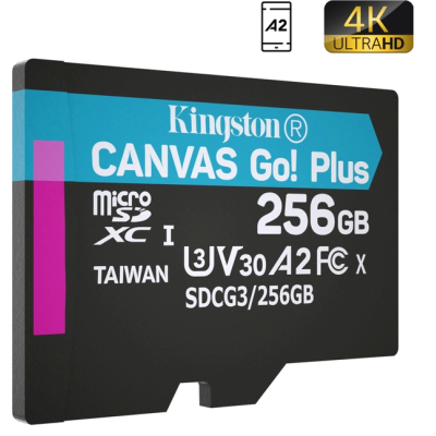 Карта пам`яті Kingston Canvas Go! Plus MicroSDXC 256GB Class 10 UHS-I/U3