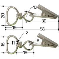 Кліпса для бейджа під стрічку 16 мм