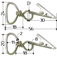 Кліпса для бейджа під стрічку 20 мм Кліпса для бейджа під стрічку 20 мм