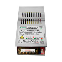 Імпульсний блок живлення 12-24V, 6.25A-3.15A, 75W перфорований регульований