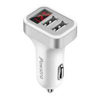 Зарядний пристрій автомобільний Powstro 2*USB 5V 2.1A/1A Зарядний пристрій автомобільний Powstro 2*USB 5V 2.1A/1A