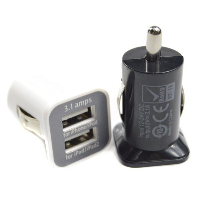 Зарядний пристрій автомобільний RoHs 2*USB 5V 3.1A