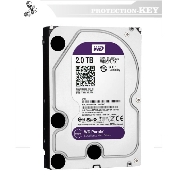Жорсткий диск WD used HDD Purple Жорсткий диск WD used HDD Purple