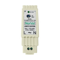 Імпульсний блок живлення на DIN-рейку 12-24V, 1-2A, 24W регульований Імпульсний блок живлення на DIN-рейку 12-24V, 1-2A, 24W регульований