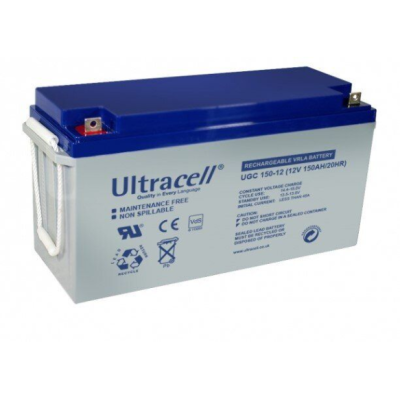 Акумулятор гелевий Ultracell UCG150-12 GEL 12 V 150 Ah (485 x 170 x 240), 43.5 kg