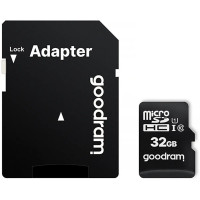 Карта пам`ятi MicroSDHC 32GB UHS-I Class 10 Goodram + SD-adapter