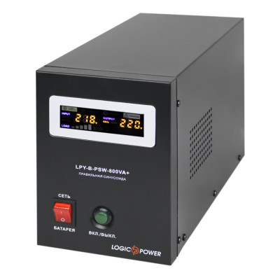 Безперебійний блок живлення LPY-B-PSW-800VA+(560Вт) 5A/15A з правильною синусоїдою 220V