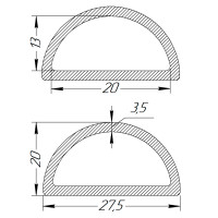 Півкільце металеве 20 * 13 * 3,5 мм Півкільце металеве 20 * 13 * 3,5 мм