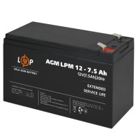 Акумулятор AGM LPM 12V- 7,5Ah Акумулятор AGM LPM 12V- 7,5Ah