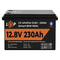Акумулятор LP LiFePO4 12V (12,8V) - 230 Ah (2944Wh) (Smart BMS 150А) з BT пластик для ДБЖ Акумулятор LP LiFePO4 12V (12,8V) - 230 Ah (2944Wh) (Smart BMS 150А) з BT пластик для ДБЖ