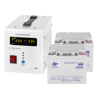 Комплект резервного живлення LogicPower 500 + мультигелева батарея 1080 Ватт (UPS 500+ АКБ MG 1080W)