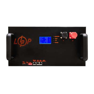 Акумулятор LP LiFePO4 51,2V - 230 Ah (11776Wh) (Smart BMS 200A/100А) з LCD метал RM Акумулятор LP LiFePO4 51,2V - 230 Ah (11776Wh) (Smart BMS 200A/100А) з LCD метал RM