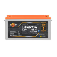 Акумулятор LP LiFePO4 12,8V - 160 Ah (2048Wh) (BMS 100A/80А) пластик Smart BT