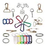 Фурнітура, кільця, бірки, карабіни, кліпси, брелки