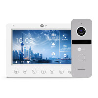 Комплект відеодомофона Neolight KAPPA HD / Solo FHD Silver: відеодомофон 7" зі вбудованим БКЗ і 2 Мп відеопанель Комплект відеодомофона Neolight KAPPA HD / Solo FHD Silver: відеодомофон 7" зі вбудованим БКЗ і 2 Мп відеопанель